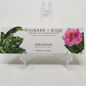Seraphine Botanicals Rhubarb + Rose Creamy Lip and Cheek Palette